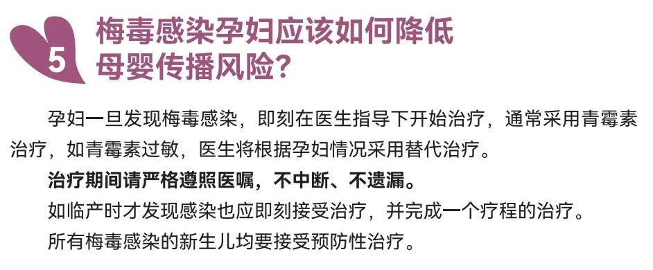 梅毒感染孕妇应该如何降低母婴传播风险?